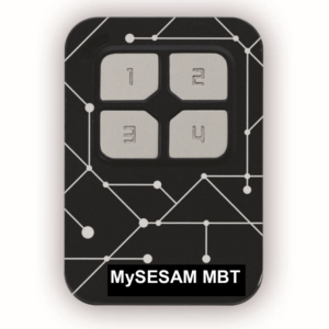 MySESAM MBT Mini-Funkhandsender 433 und 868 Mhz, klein, stabil und langlebig geeignet für Garagentore