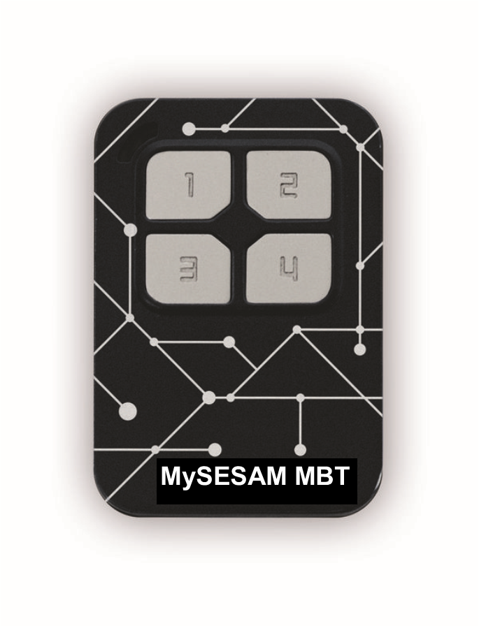 MySESAM MBT Mini-Funkhandsender 433 und 868 Mhz, klein, stabil und langlebig geeignet für Garagentore